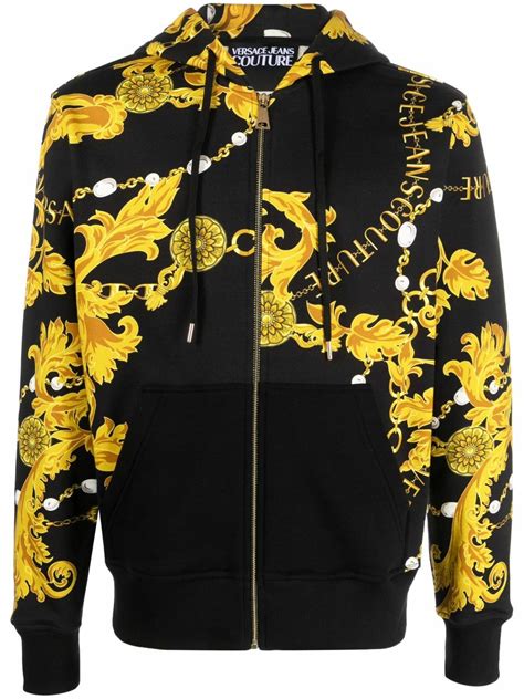 versace jeans jungle print sweatshirt gray|Versace Jeans couture.